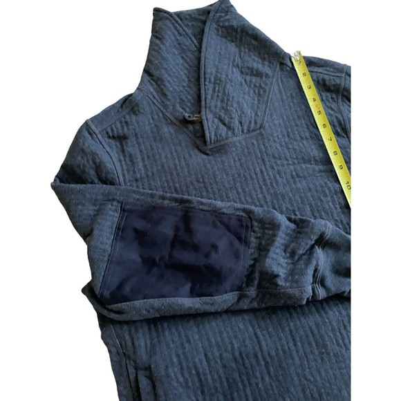 Billy Reid Shawl Collar Sweater Men’s Large Gray Elbow Patch Pockets - Picture 7 of 7